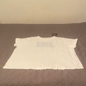 Ava & Viv White T-Shirt with Blue Text